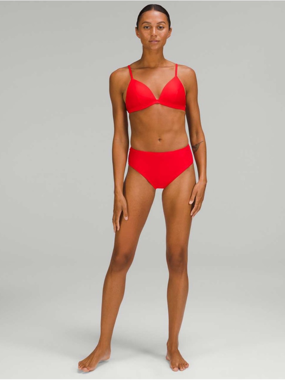 lululemon athletica “waterside” Red High-Waist Bikini Set
